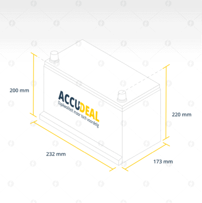 accubak afmetingen 232x173x200x220