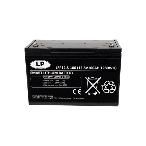 de wind is sterk lawaai Figuur 100Ah Lithium accu Deep Cycle12.8V - Accudeal