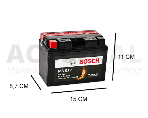 Democratie boeket Volwassenheid TTZ12S-BS Bosch AGM 9Ah Motor accu, 200A, 12V - Accudeal