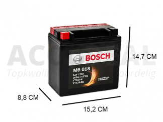 Mevrouw Dislocatie openbaring YTX14-BS Bosch AGM 12Ah Motor accu, 200A, 12V - Accudeal