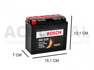 YT12B-BS 12V 10Ah Bosch motorfiets accu AGM