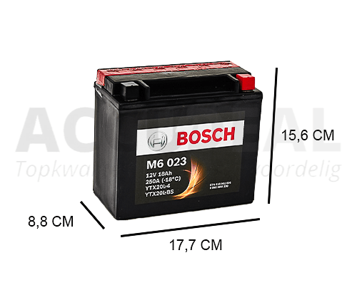 YTX20L-BS Bosch Motor accu 12V, 18Ah, 250A -