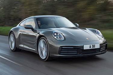 afbeelding van een grijze Porsche 911