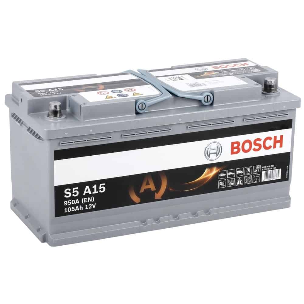 BOSCH S5 Batterie 0 092 S5A 150 12V 105Ah 950A B13 AGM-Batterie S5 A15, 12V  105AH 950A