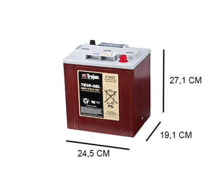 TE35 GEL trojan industrial dc gel 6v 210ah