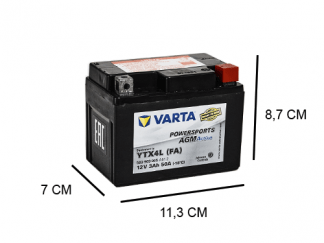 Varta Factory activated AGM motor accu van 3Ah met 50A koudstart vermogen