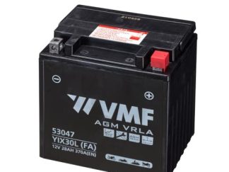 53047 VMF AGM motor accu van 28Ah (YTX30L) gezien van rechts voor