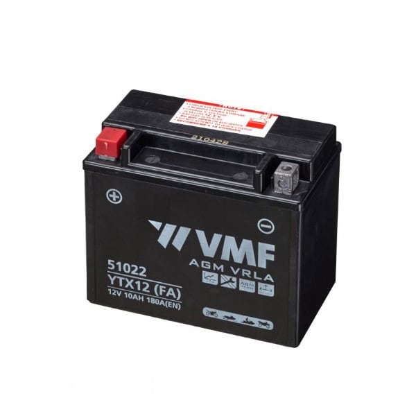 51022 VMF 10Ah AGM Factory Activated Motor accu, 180A, 12V - Afbeelding 2