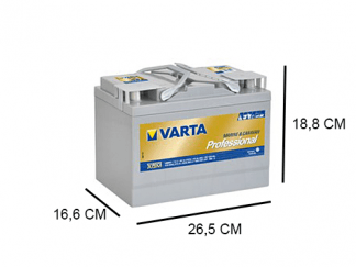 60Ah AGM Deep Cycle accu van Varta Professional DC