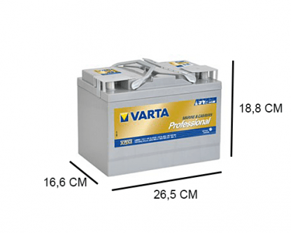 60Ah AGM Deep Cycle accu van Varta Professional DC