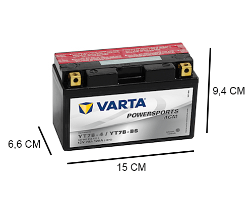 vitaliteit worst Denken YT7B-BS Varta AGM 7Ah Motor accu, 120A, 12V - Accudeal