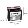 Een Varta YTX12-BS 10Ah AGM motor accu van 12V