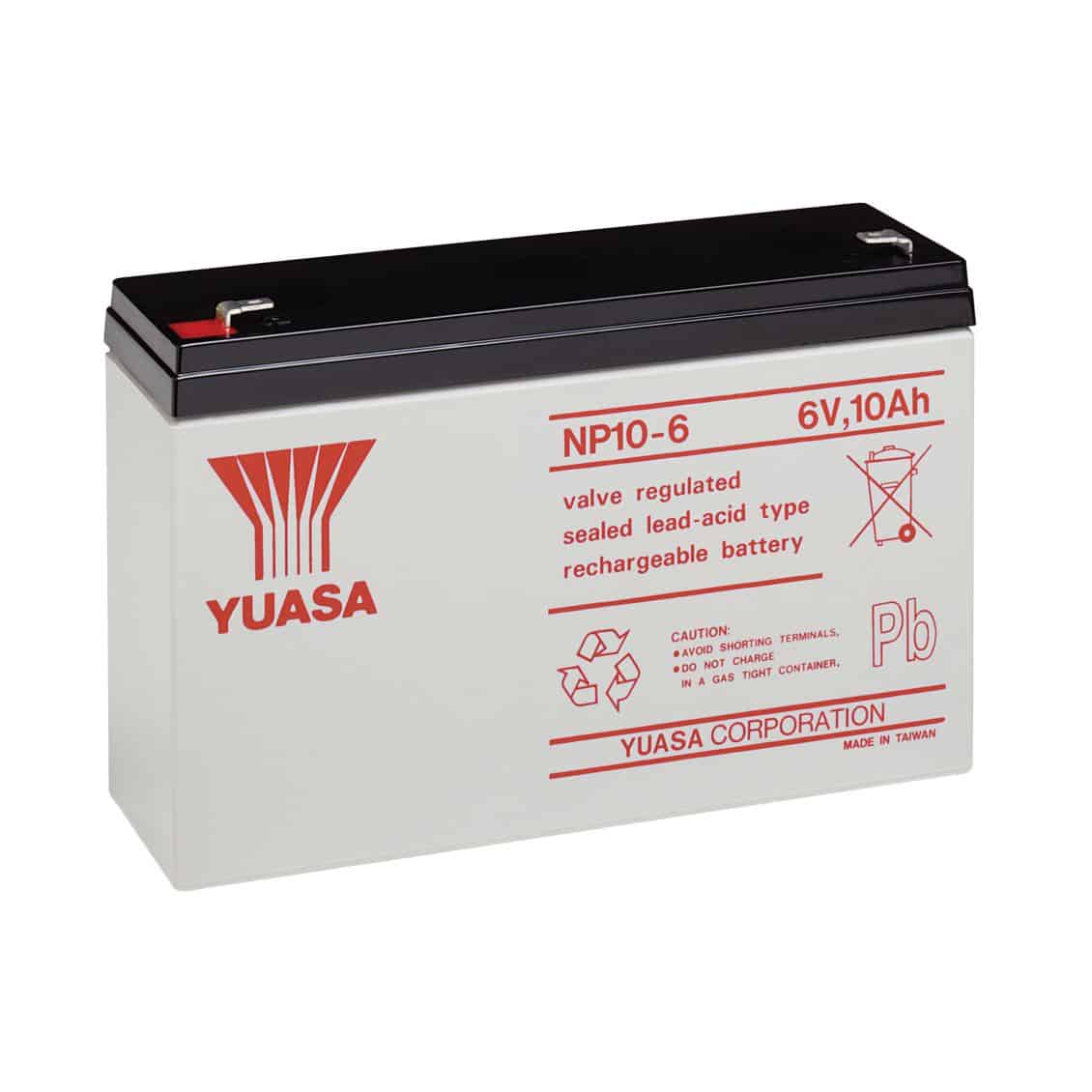 Yuasa NP10-6 - 6V 10Ah - VRLA accu