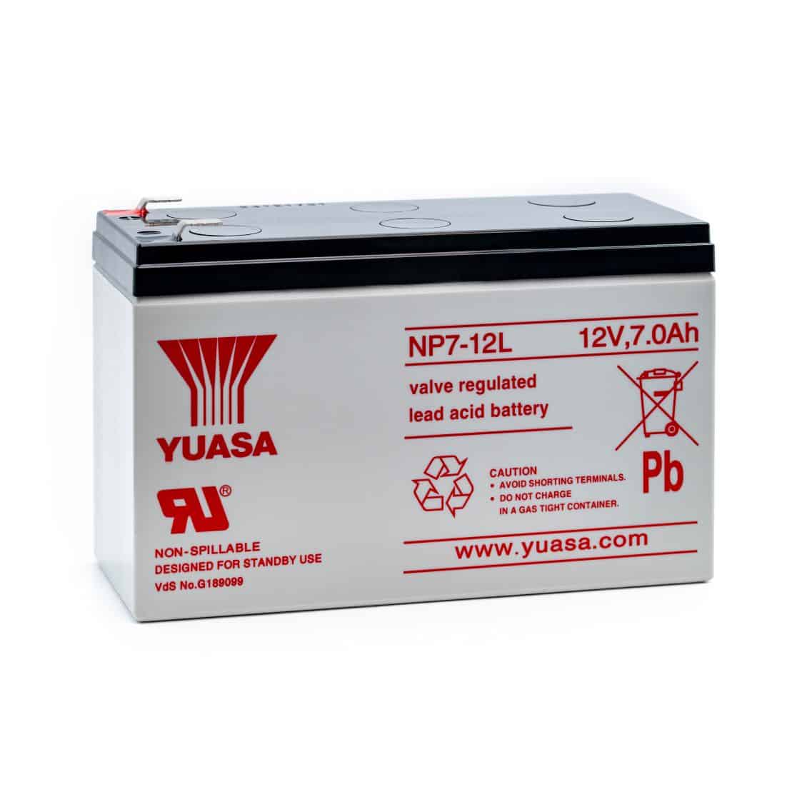 Yuasa NP7-12L - 12V 7Ah - VRLA accu