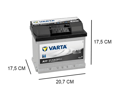 Klassiek Onvoorziene omstandigheden helpen A17 Varta 41Ah Black Dynamic accu, 360A, 12V - Accudeal