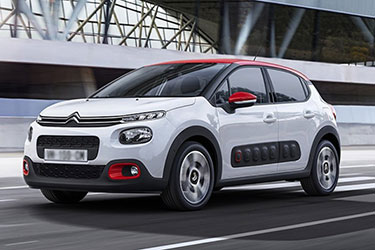 Een witte Citroen c3