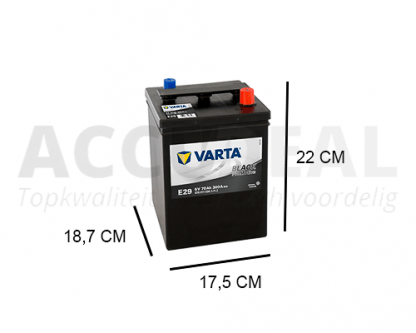 Varta E29 70Ah accu 300A, 12V Black dynamic promotive