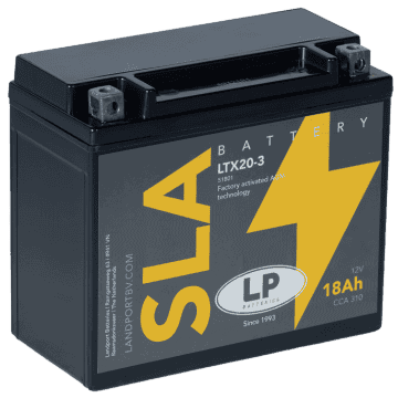LTX20-3 Landport (LP) 18Ah SLA Factory Activated AGM motor accu, 12, 270A (YTX20-3) 1 LTX20-3 Landport (LP) 18Ah SLA Factory Activated AGM motor accu, 12, 270A (YTX20-3)