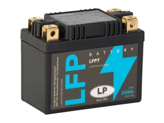 De Landport LFP7 2Ah 24Wh lithium motor accu met 140A startvermogen