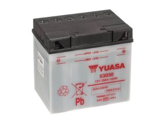 Yuasa 53030 30Ah Yumicron motor accu, 12V, 180A