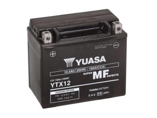 Yuasa YTX12-BS 10Ah AGM motor accu, 12V, 180A(YTX12)