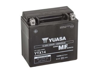 Yuasa YTX14-BS 12Ah AGM motor accu, 12V, 200A(YTX14)