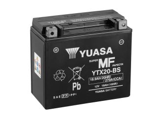 Yuasa YTX20-BS 18Ah AGM motor accu, 12V, 270A
